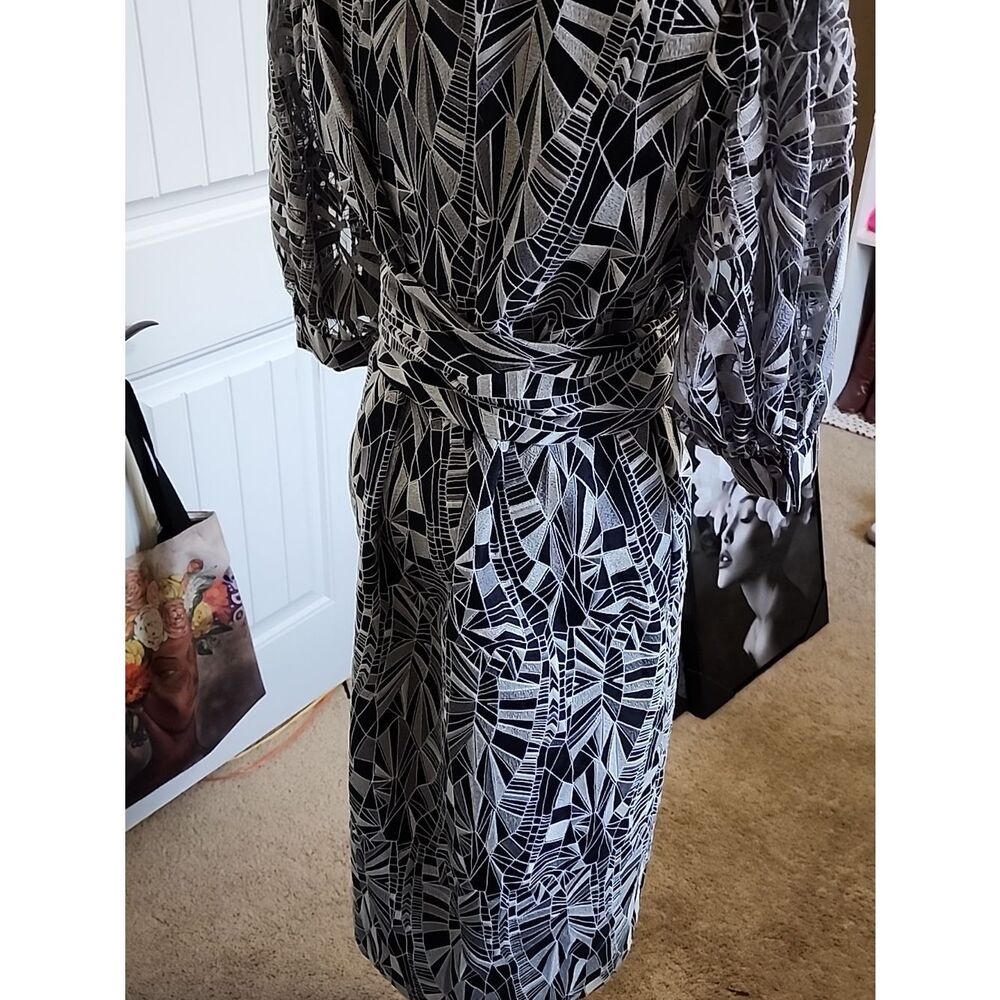 Kimora Lee Simmons Black & White Geometric Dress - Picture 4 of 7